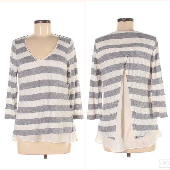 White House Black Market Tops - White House Black Market stripe Long Sleeve Top